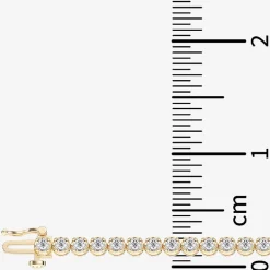 (F / Vs2) Womens 2 CT. T.W. Lab Grown White Diamond 14K Gold Over Silver 7.25 Inch Tennis Bracelet