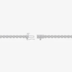 (F / Vs2) Womens 2 CT. T.W. Lab Grown White Diamond 14K Gold Over Silver 7.25 Inch Tennis Bracelet