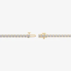 (F / Vs2) Womens 5 CT. T.W. Lab Grown White Diamond 14K Gold Over Silver 6 1/2 Inch Tennis Bracelet