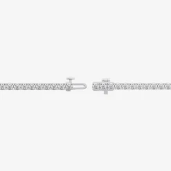 (F / Vs2) Womens 5 CT. T.W. Lab Grown White Diamond 14K Gold Over Silver 6 1/2 Inch Tennis Bracelet