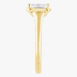 (F / Vs2) Womens 1 1/2 CT. T.W. Lab Grown White Diamond 10K Gold Cushion Solitaire Engagement Ring