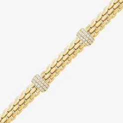 (F/Vs2) Womens 14K Gold Over Silver 8 Inch Solid Chain Bracelet