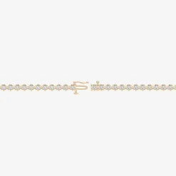(F / Vs2) Womens White Diamond Sterling Silver 17 Inch Tennis Necklace