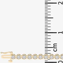 (F / Vs2) Womens White Diamond Sterling Silver 17 Inch Tennis Necklace