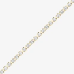 (F / Vs2) Womens White Diamond Sterling Silver 17 Inch Tennis Necklace