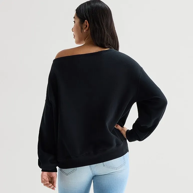 Game Day Fleece Womens Juniors Crew Neck Long Sleeve Sweatshirt