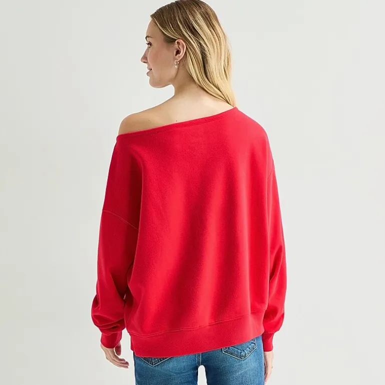 Game Day Fleece Womens Juniors Crew Neck Long Sleeve Sweatshirt