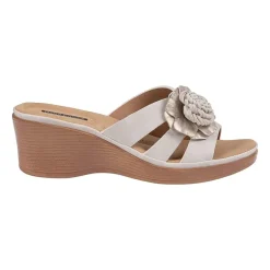 GC Shoes Womens Jenna Floral Wedge Sandals
