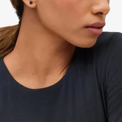 Gemstone 10K Gold 4mm Round Stud Earrings
