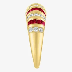 Gemstone 14K Gold Over Silver Cocktail Ring
