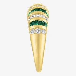 Gemstone 14K Gold Over Silver Cocktail Ring