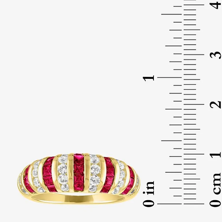 Gemstone 14K Gold Over Silver Cocktail Ring