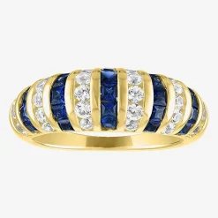 Gemstone 14K Gold Over Silver Cocktail Ring