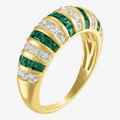Gemstone 14K Gold Over Silver Cocktail Ring