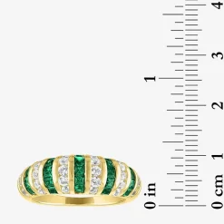 Gemstone 14K Gold Over Silver Cocktail Ring