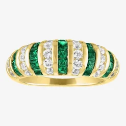 Gemstone 14K Gold Over Silver Cocktail Ring