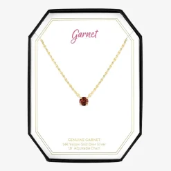 Gemstone 14K Gold Over Silver Round 18 Inch Pendant Necklace