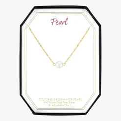 Gemstone 14K Gold Over Silver Round 18 Inch Pendant Necklace
