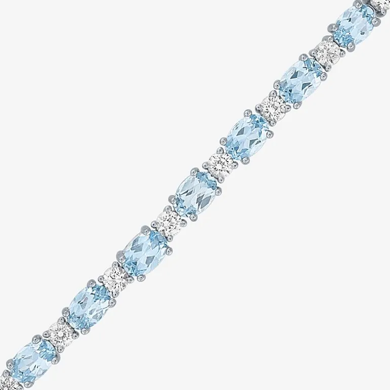 Gemstone Sterling Silver Bolo Bracelet
