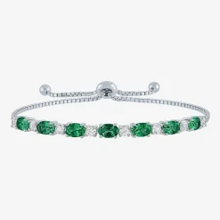 Gemstone Sterling Silver Bolo Bracelet