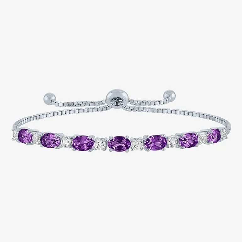 Gemstone Sterling Silver Bolo Bracelet