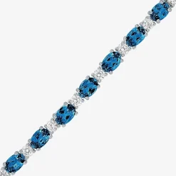 Gemstone Sterling Silver Bolo Bracelet