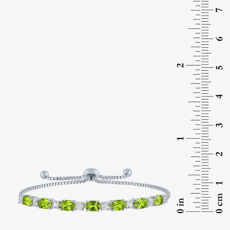 Gemstone Sterling Silver Bolo Bracelet