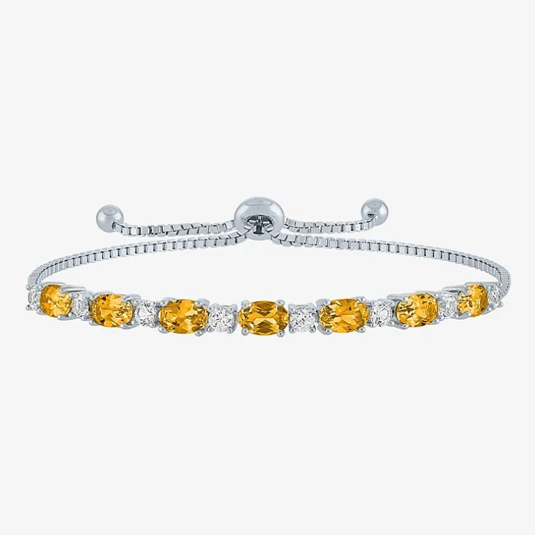 Gemstone Sterling Silver Bolo Bracelet