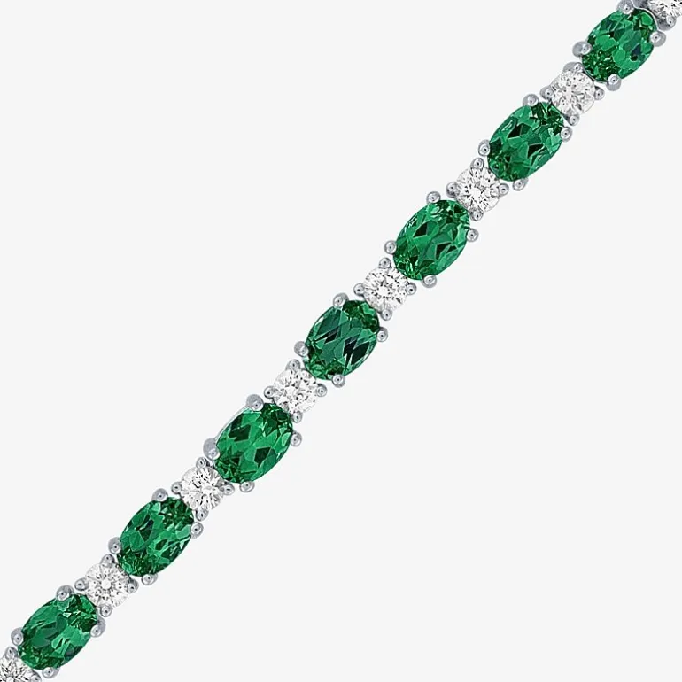 Gemstone Sterling Silver Bolo Bracelet