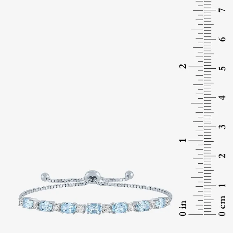 Gemstone Sterling Silver Bolo Bracelet