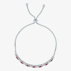 Gemstone Sterling Silver Bolo Bracelet