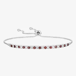 Gemstone Sterling Silver Bolo Bracelet