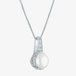 Gemstone Sterling Silver Cushion Pendant Necklace