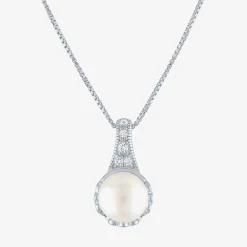 Gemstone Sterling Silver Cushion Pendant Necklace
