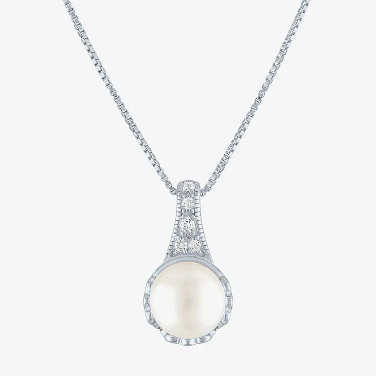 Gemstone Sterling Silver Cushion Pendant Necklace