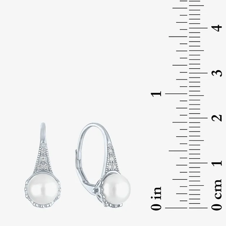 Gemstone Sterling Silver Cushion Drop Earrings