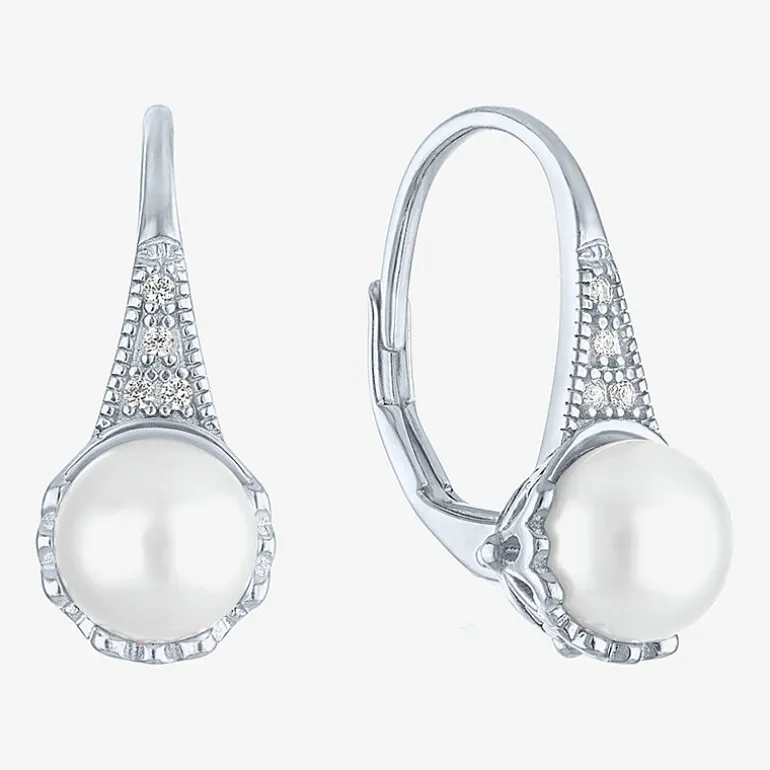 Gemstone Sterling Silver Cushion Drop Earrings