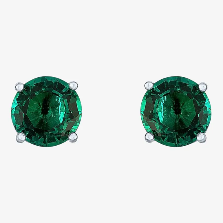 Gemstone Sterling Silver 7mm Stud Earrings