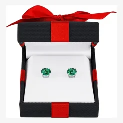 Gemstone Sterling Silver 7mm Stud Earrings