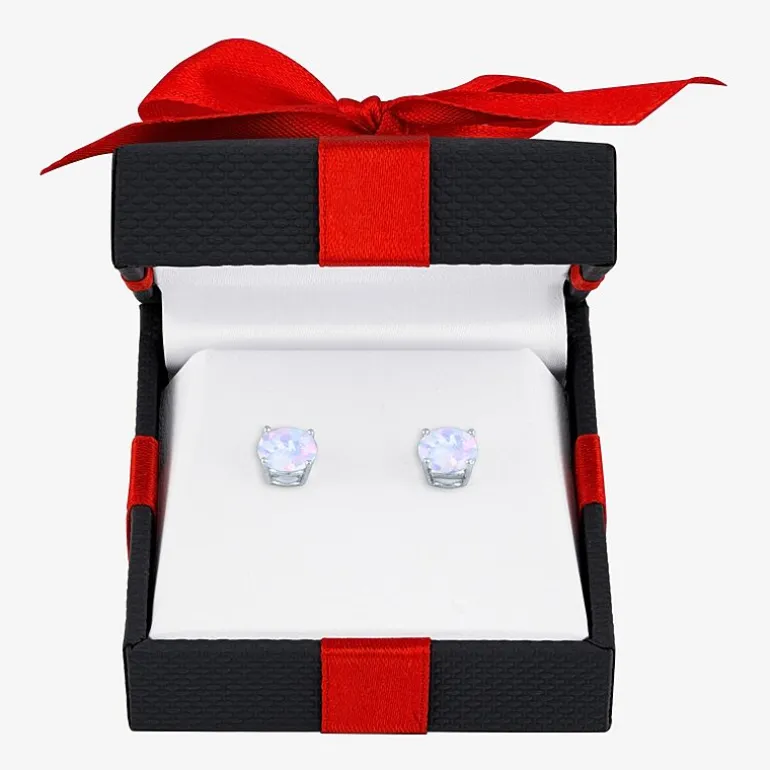 Gemstone Sterling Silver 7mm Stud Earrings