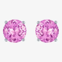Gemstone Sterling Silver 7mm Stud Earrings