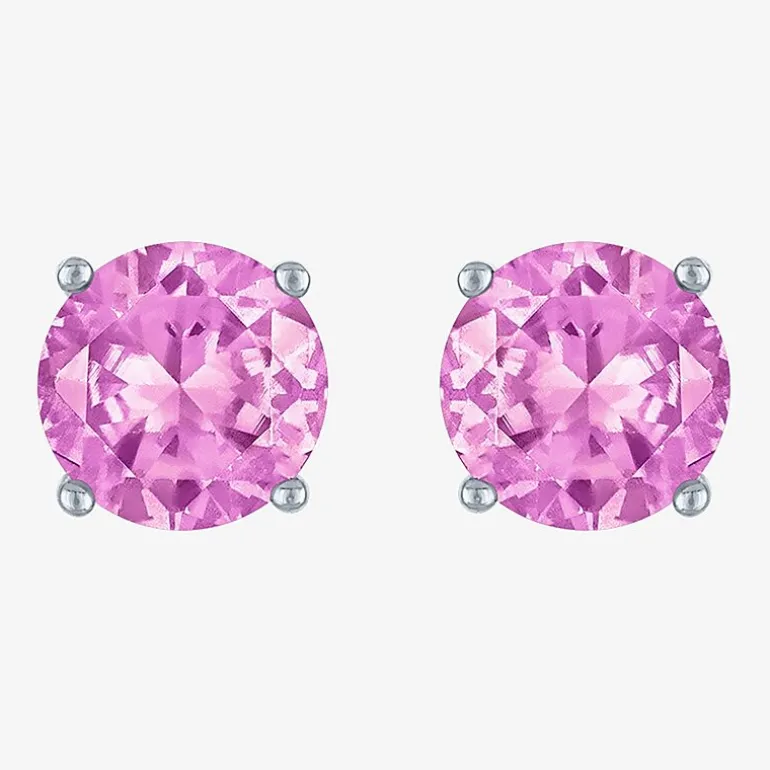 Gemstone Sterling Silver 7mm Stud Earrings