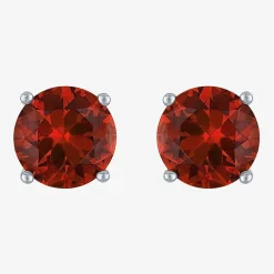 Gemstone Sterling Silver 7mm Stud Earrings