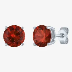 Gemstone Sterling Silver 7mm Stud Earrings