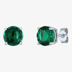 Gemstone Sterling Silver 7mm Stud Earrings