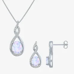 Gemstone Sterling Silver 2-pc. Oval Jewelry Set