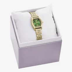 Geneva Womens Crystal Accent Gold Tone Bracelet Watch Fmdjm317