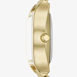 Geneva Womens Crystal Accent Gold Tone Bracelet Watch Fmdjm317