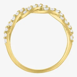 (G-H / I1-I2) Womens 1/2 CT. T.W. Lab Grown White Diamond 10K Gold Wedding Band