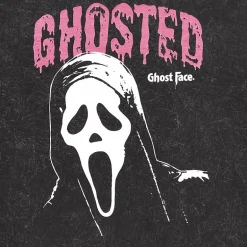 Ghostface Womens Juniors Crew Neck Short Sleeve Oversized Graphic T-Shirt